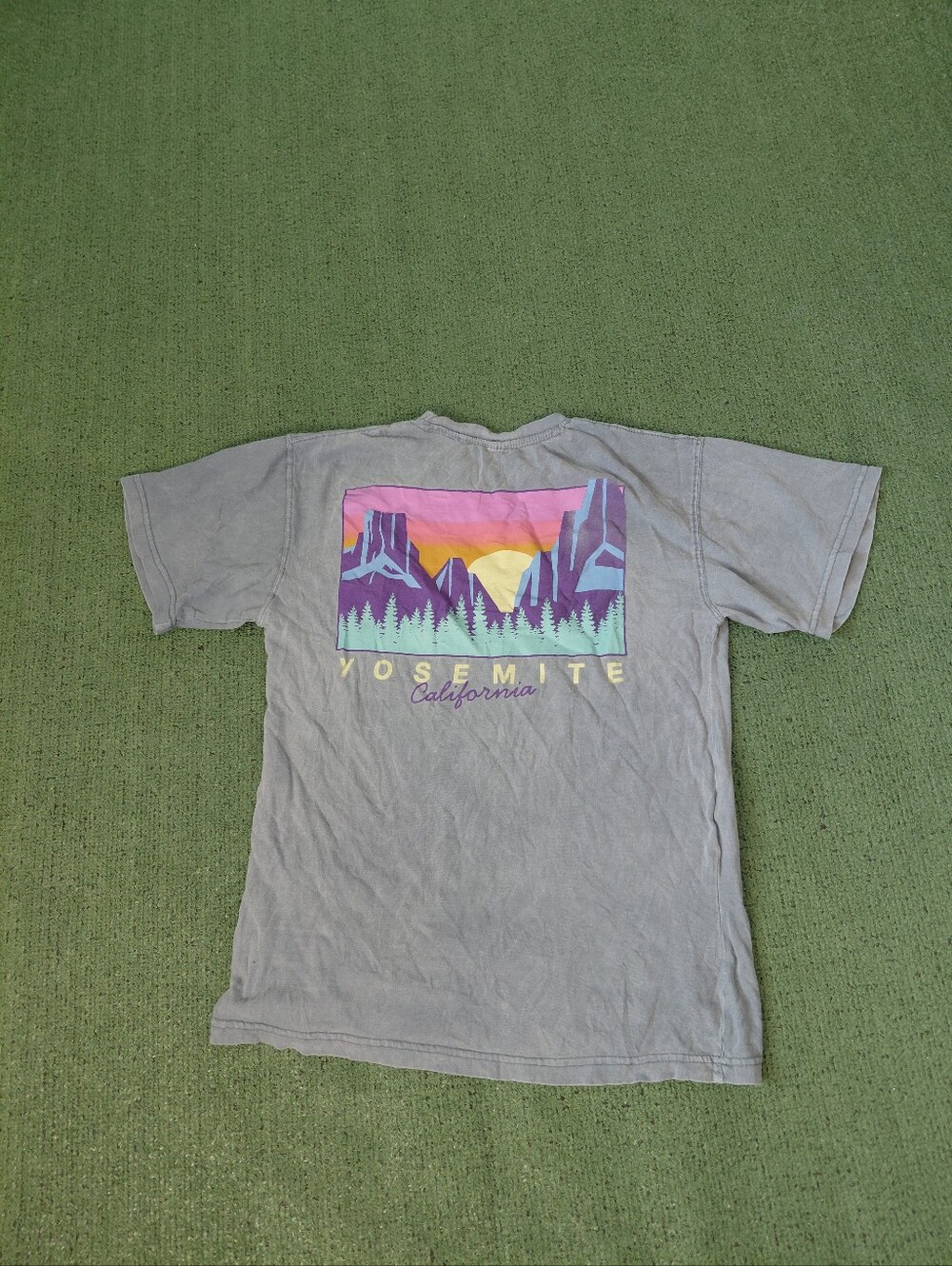 Yosemite California Nature Outdoors Travel Blue T Shirt Sz Medium